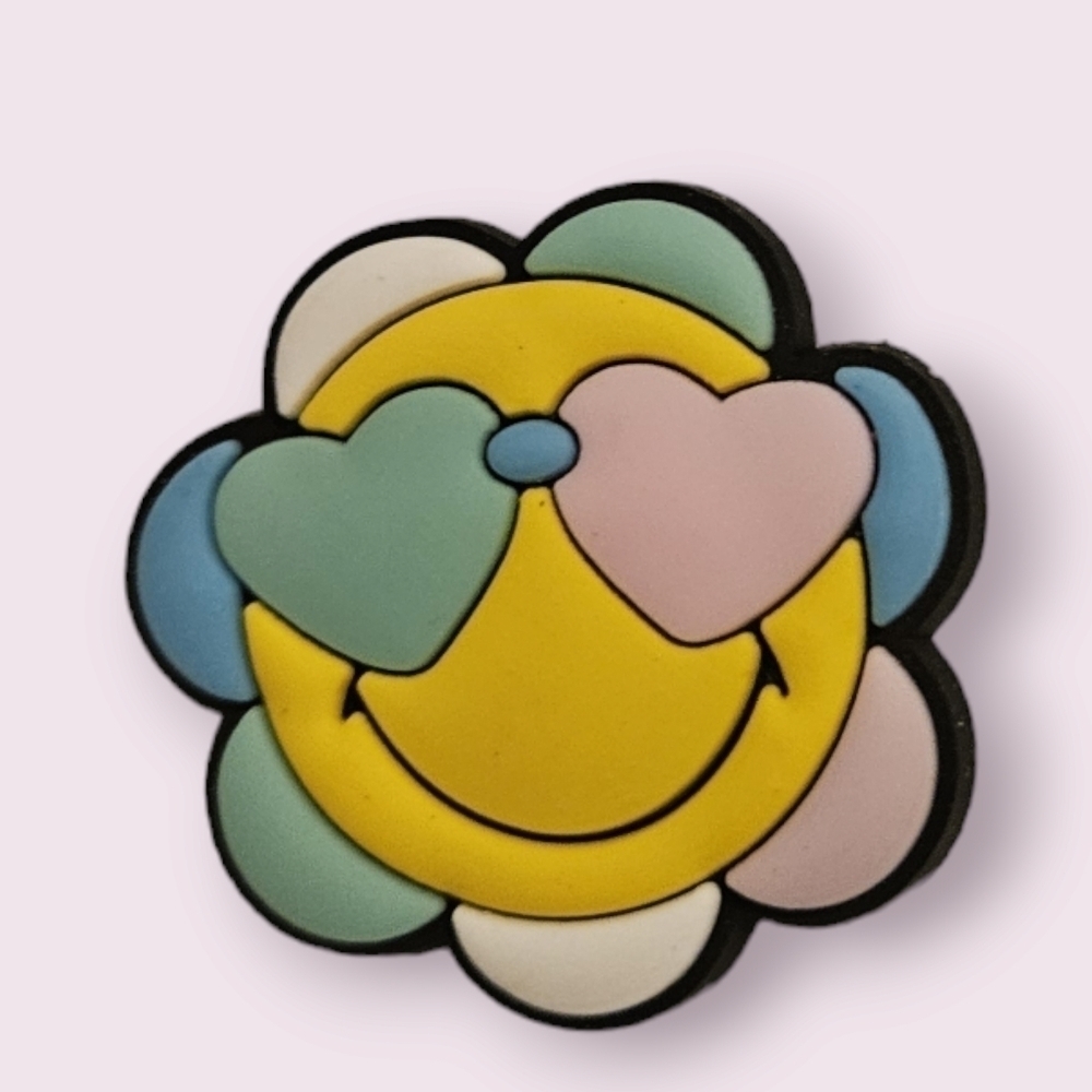 4/$8 Shoe Charm for Crocs - Sun Heart Eyes
